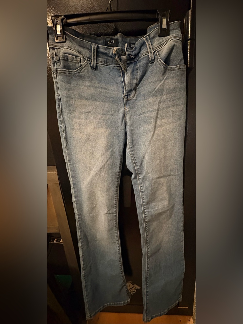 Women’s curvy high rise boot cut jeans